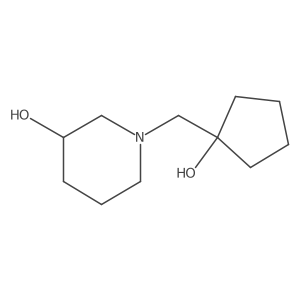 1-[(1-Hydroxycyclopentyl)methyl]piperidin-3-ol结构式
