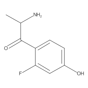 2-Amino-1-(2-fluoro-4-hydroxyphenyl)propan-1-one结构式