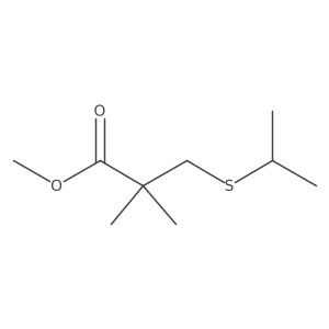Methyl 2,2-dimethyl-3-(propan-2-ylsulfanyl)propanoate结构式