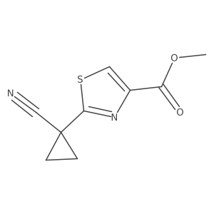 2-(1-Cyanocyclopropyl)-4-thiazolecarboxylic acid methyl ester Structure