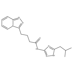 N-[3-(2-methylpropyl)-1H-1,2,4-triazol-5-yl]-4-([1,2,4]triazolo[4,3-a]pyridin-3-yl)butanamide Structure