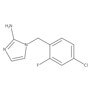 1-[(4-chloro-2-fluorophenyl)methyl]-1H-imidazol-2-amine结构式