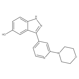 3-(2-Morpholinopyridin-4-yl)-1H-indazol-5-ol Structure