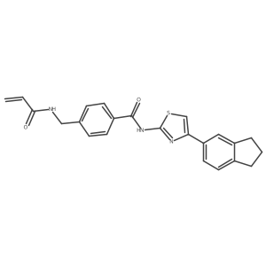 N-[4-(2,3-dihydro-1H-inden-5-yl)-1,3-thiazol-2-yl]-4-[(prop-2-enamido)methyl]benzamide Structure