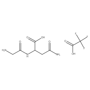 (S)-4-Amino-2-(2-aminoacetamido)-4-oxobutanoic acid mono(trifluoroacetate)结构式