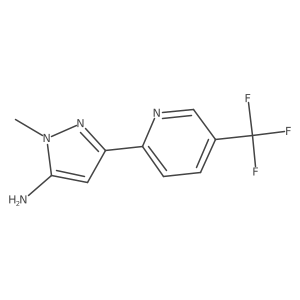 1-methyl-3-[5-(trifluoromethyl)pyridin-2-yl]-1H-pyrazol-5-amine Structure
