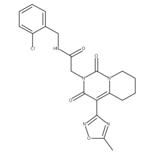 N-(2-chlorobenzyl)-2-[4-(5-methyl-1,2,4-oxadiazol-3-yl)-1,3-dioxo-5,6,7,8-tetrahydro-1H-pyrido[1,2-c]pyrimidin-2(3H)-yl]acetamide结构式