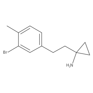 1-[2-(3-Bromo-4-methylphenyl)ethyl]cyclopropan-1-amine结构式