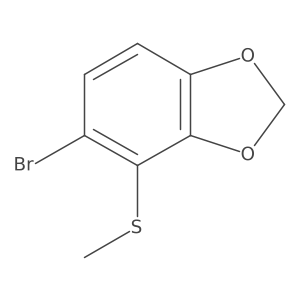 5-Bromo-4-(methylthio)benzo[d][1,3]dioxole Structure
