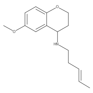 2H-1-Benzopyran-4-amine, 3,4-dihydro-6-methoxy-N-3-penten-1-yl-结构式