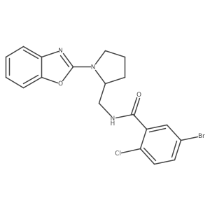 N-((1-(benzo[d]oxazol-2-yl)pyrrolidin-2-yl)methyl)-5-bromo-2-chlorobenzamide Structure