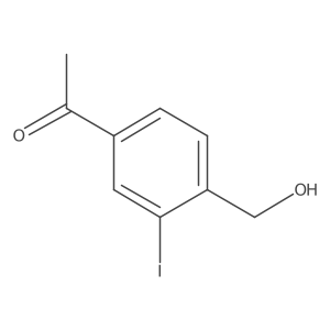 1-[4-(Hydroxymethyl)-3-iodophenyl]ethanone结构式