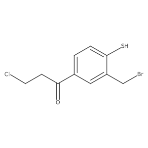 1-(3-(Bromomethyl)-4-mercaptophenyl)-3-chloropropan-1-one Structure