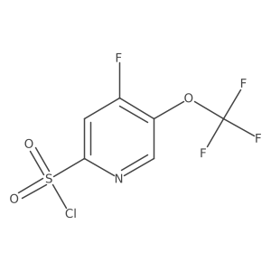 4-Fluoro-5-(trifluoromethoxy)pyridine-2-sulfonyl chloride Structure