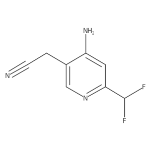 2-(4-Amino-6-(difluoromethyl)pyridin-3-yl)acetonitrile Structure