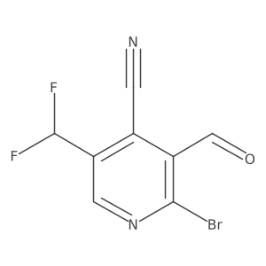 2-Bromo-5-(difluoromethyl)-3-formylisonicotinonitrile Structure