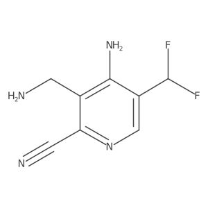 4-Amino-3-(aminomethyl)-5-(difluoromethyl)picolinonitrile Structure