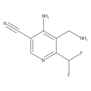 4-Amino-5-(aminomethyl)-6-(difluoromethyl)nicotinonitrile Structure