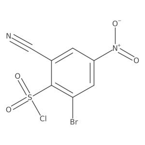 2-Bromo-6-cyano-4-nitrobenzenesulfonyl chloride结构式