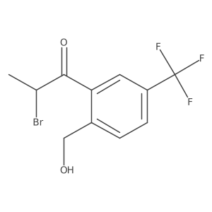 2-(2-Bromopropanoyl)-4-(trifluoromethyl)benzylalcohol Structure