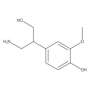 4-(1-Amino-3-hydroxypropan-2-yl)-2-methoxyphenol结构式