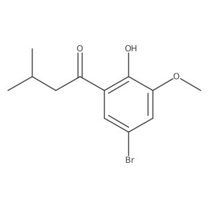 1-(5-Bromo-2-hydroxy-3-methoxyphenyl)-3-methylbutan-1-one结构式