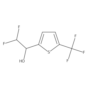 2,2-Difluoro-1-[5-(trifluoromethyl)thiophen-2-yl]ethan-1-ol结构式