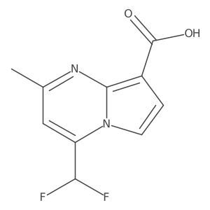 4-(Difluoromethyl)-2-methylpyrrolo[1,2-a]pyrimidine-8-carboxylic acid Structure