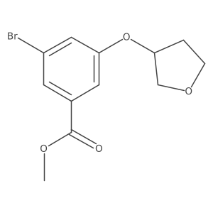 Methyl 3-bromo-5-[(3R)-tetrahydrofuran-3-yloxy]benzoate结构式