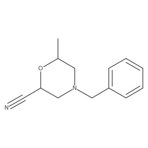 (2S,6R)-4-benzyl-6-methylmorpholine-2-carbonitrile结构式