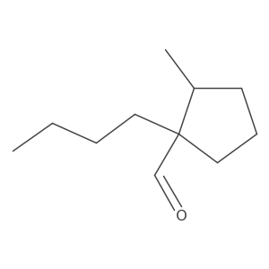 1-Butyl-2-methylcyclopentane-1-carbaldehyde Structure