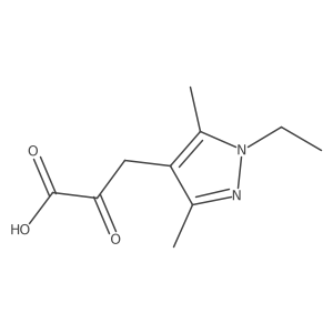 3-(1-ethyl-3,5-dimethyl-1H-pyrazol-4-yl)-2-oxopropanoic acid Structure