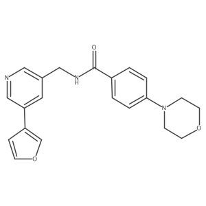N-((5-(furan-3-yl)pyridin-3-yl)methyl)-4-morpholinobenzamide结构式