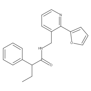 N-((2-(furan-2-yl)pyridin-3-yl)methyl)-2-phenylbutanamide结构式