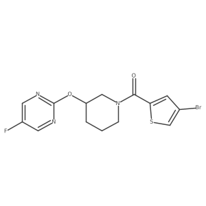 (4-Bromothiophen-2-yl)(3-((5-fluoropyrimidin-2-yl)oxy)piperidin-1-yl)methanone Structure