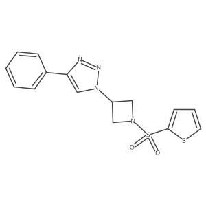 4-phenyl-1-(1-(thiophen-2-ylsulfonyl)azetidin-3-yl)-1H-1,2,3-triazole结构式