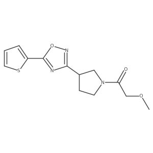 2-Methoxy-1-(3-(5-(thiophen-2-yl)-1,2,4-oxadiazol-3-yl)pyrrolidin-1-yl)ethanone Structure