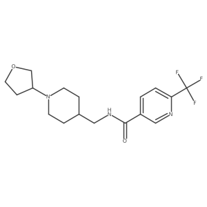N-((1-(tetrahydrofuran-3-yl)piperidin-4-yl)methyl)-6-(trifluoromethyl)nicotinamide结构式