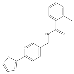 N-((6-(furan-2-yl)pyridin-3-yl)methyl)-2-methylbenzamide Structure