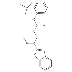 1-(2-(Benzofuran-2-yl)-2-methoxyethyl)-3-(2-(trifluoromethyl)phenyl)urea Structure