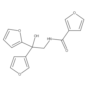 N-[2-(furan-2-yl)-2-(furan-3-yl)-2-hydroxyethyl]furan-3-carboxamide结构式