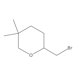 2-(Bromomethyl)-5,5-dimethyloxane Structure