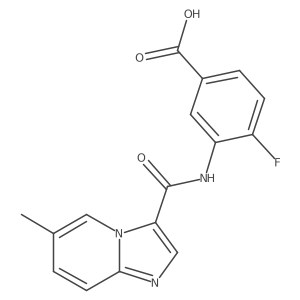 4-Fluoro-3-[(6-methyl-imidazo[1,2-a]pyridine-3-carbonyl)-amino]-benzoic acid Structure