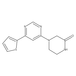 4-[6-(Thiophen-2-yl)pyrimidin-4-yl]piperazin-2-one结构式