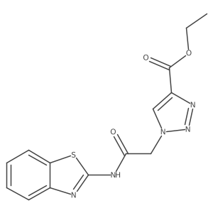 ethyl 1-{[(1,3-benzothiazol-2-yl)carbamoyl]methyl}-1H-1,2,3-triazole-4-carboxylate结构式