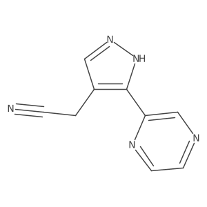 2-(3-(pyrazin-2-yl)-1H-pyrazol-4-yl)acetonitrile Structure