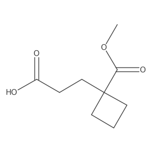 3-(1-(Methoxycarbonyl)cyclobutyl)propanoic acid结构式
