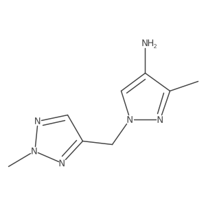 3-methyl-1-[(2-methyl-2H-1,2,3-triazol-4-yl)methyl]-1H-pyrazol-4-amine结构式