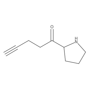 1-[(2R)-pyrrolidin-2-yl]pent-4-yn-1-one结构式