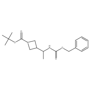 tert-Butyl 3-(1-(((benzyloxy)carbonyl)amino)ethyl)azetidine-1-carboxylate Structure